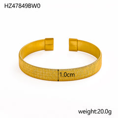 Ring Soft Titanium Steel Open-end Bracelet Gold Plated