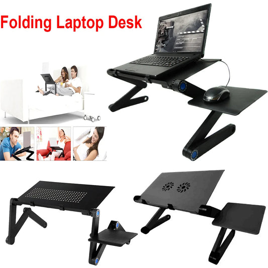 Adjustable Folding Laptop & Notebook Table With Mouse Stand