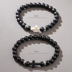 Natural Stone Bracelet Matte Black