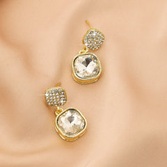 Needle Zircon Full-jeweled Stud Earrings Light Luxury