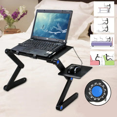 Adjustable Folding Laptop & Notebook Table With Mouse Stand