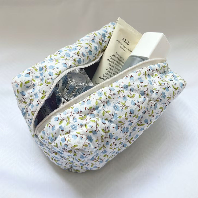 Floral Makeup Travel Skincare Zipper Bag