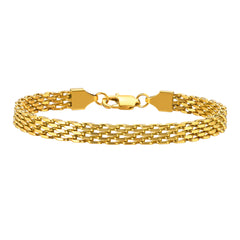 Titanium Steel Mesh Woven Bracelet Simple Metal Chain 18K Gold