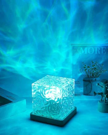 Qrismora Northern Lights Lamp, 16 Color Northern Lights Ocean Wave Projector Light, Waveqube Wave Lamp, Halolume Lamp, Healixo Light, Ocean Wave Ceiling Projector, Wave Cube Lamp (RC Control)