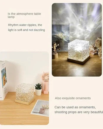 Qrismora Northern Lights Lamp, 16 Color Northern Lights Ocean Wave Projector Light, Waveqube Wave Lamp, Halolume Lamp, Healixo Light, Ocean Wave Ceiling Projector, Wave Cube Lamp (RC Control)