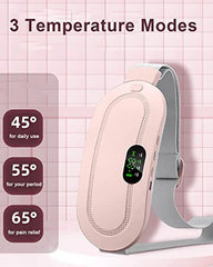 Heating Pad Portable Cordless Electric Waist Belt Device Fast Heating Heat Levels, 4 Massage Modes for Back Pain Relief Belly Pain Relief, Heating Pad Waist Belt for Girls and Women