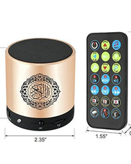 SQ200 Remote Control Speaker Portable Quran Speaker MP3 Player 8GB TF FM Quran Koran Translator USB Rechargeable Speaker-Glod