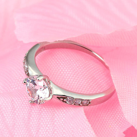 Zircon Geometric Classic Style New Ring