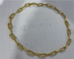 Thick Chain Metal Decorative Twist Necklace