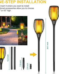 Solar Torch Light Upgraded-42.9 inches Flickering Flames