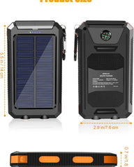 Solar Charger - 20000mAh Solar Power Bank