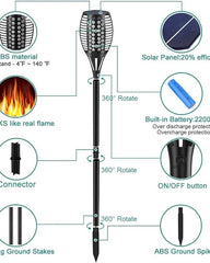 Solar Torch Light Upgraded-42.9 inches Flickering Flames