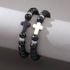 Natural Stone Bracelet Matte Black