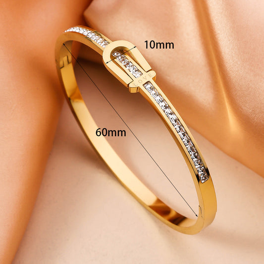 Girls' High-grade Gold Plating Exquisite Stainless Steel Bracelet