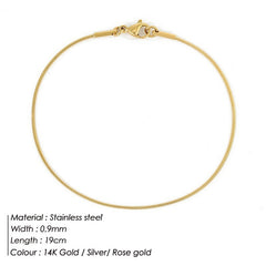 Korean Fashion Stainless Steel Round Snake Bracelet