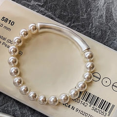 Pearl Silver Bamboo Bracelet Female Niche