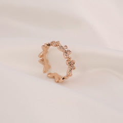 South Korea Fashion Personalized Flower Niche Design Ring