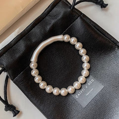 Pearl Silver Bamboo Bracelet Female Niche