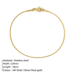 Korean Fashion Stainless Steel Round Snake Bracelet