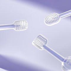 Pet Toothbrush Purple Cat Silica Gel