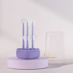 Pet Toothbrush Purple Cat Silica Gel